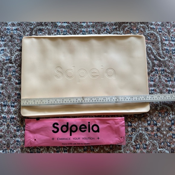 Sdpeia Under Sink Mat for  12”x18.5” Cabinet, Upgraded Silicone Beige Color 😀 - Picture 4 of 4